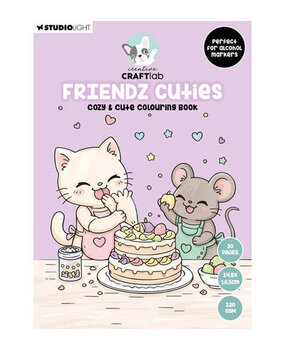 Creative Craftlab Friendz Cuties A6 Cozy & Cute Colouring Book (CCL-FR-CB10)