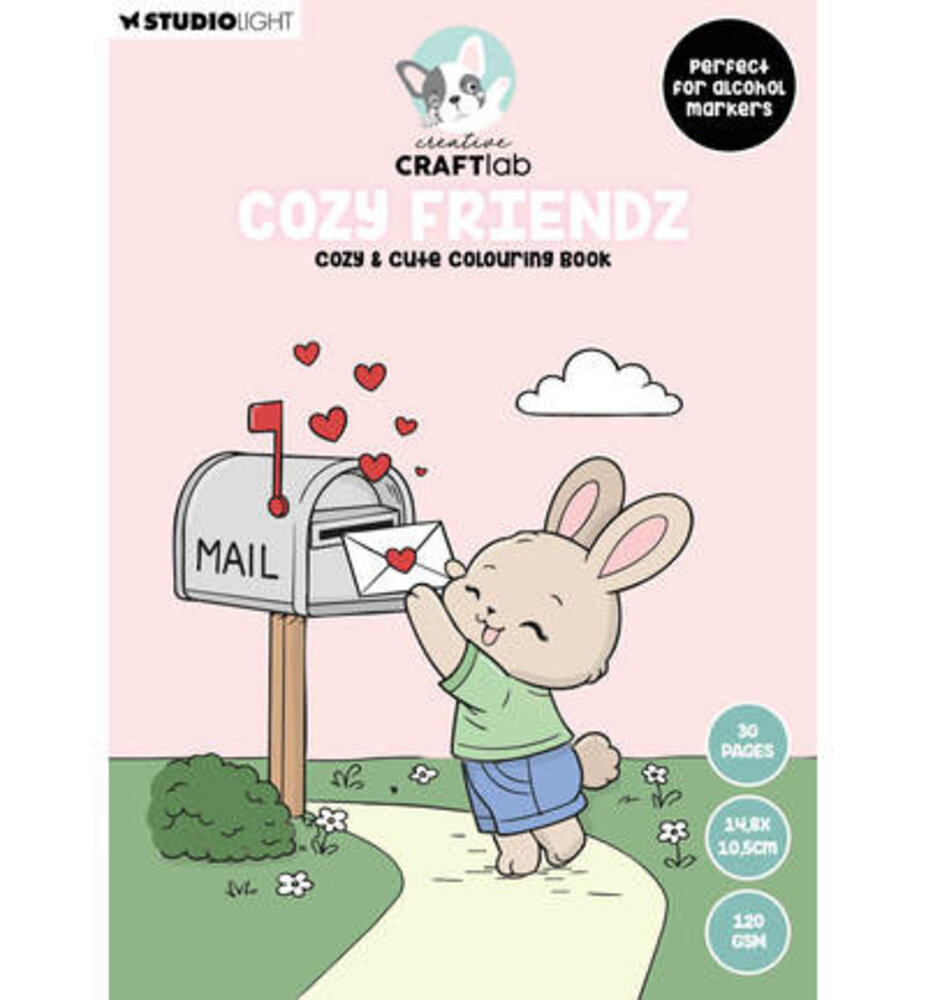 Creative Craftlab PRE-ORDER Cozy Friendz Cuties A6 Cozy & Cute Colouring Book (CCL-FR-CB11)