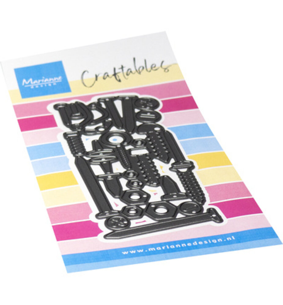 Marianne Design PRE-ORDER Craftables Punch die XL Nuts & Bolts (CR1736)