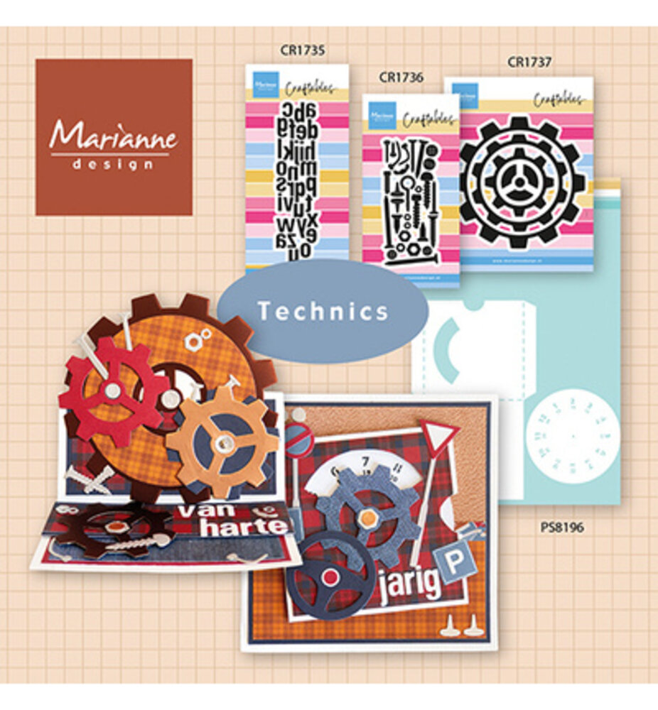 Marianne Design PRE-ORDER Craftables Gears (CR1737)