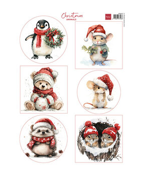 Marianne Design PRE-ORDER Knipvel A4 Christmas Animals (VK9649)