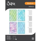 Sizzix Vicki Boutin A5 Stencils Background Textures (667083)