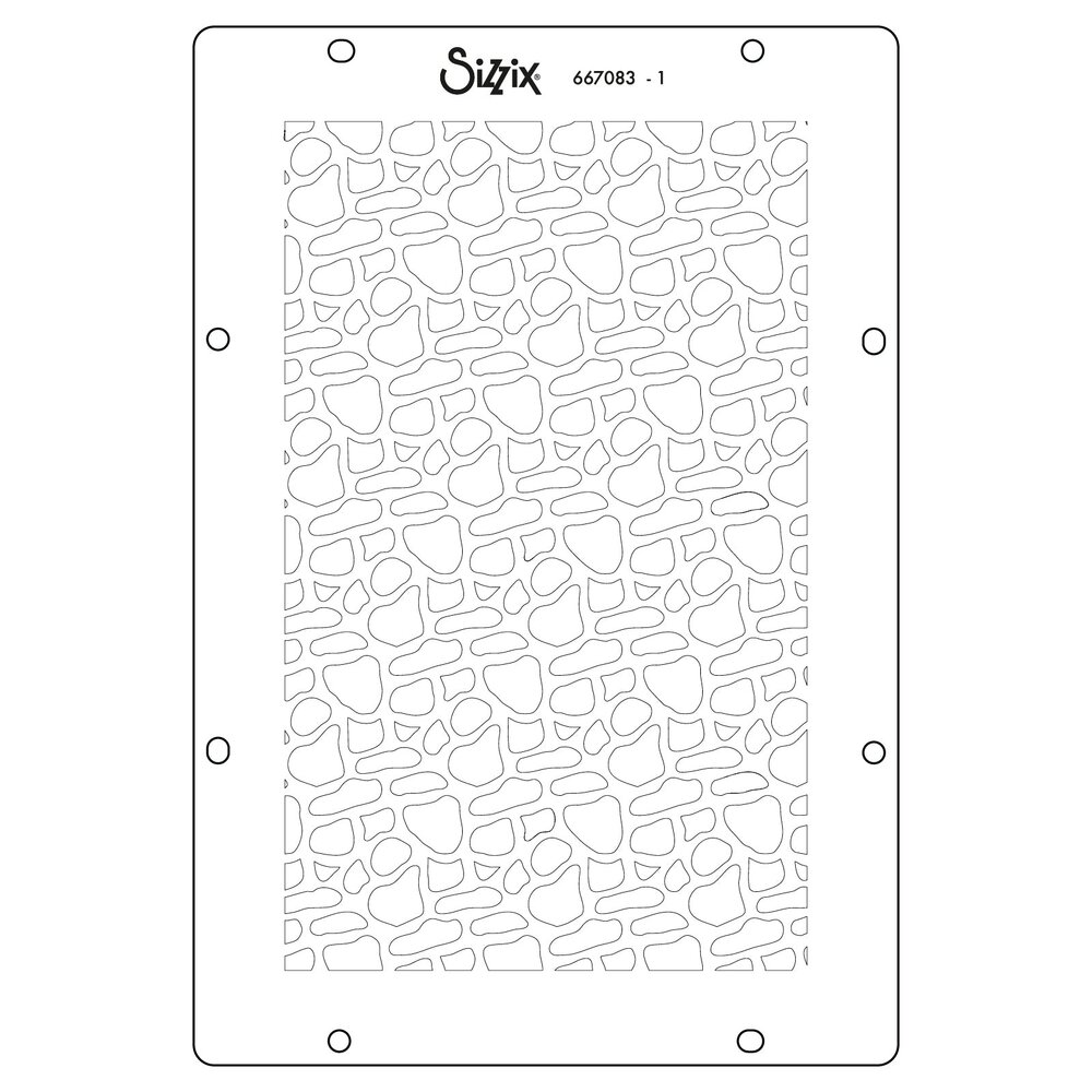 Sizzix PRE-ORDER Vicki Boutin A5 Stencils Background Textures (667083)