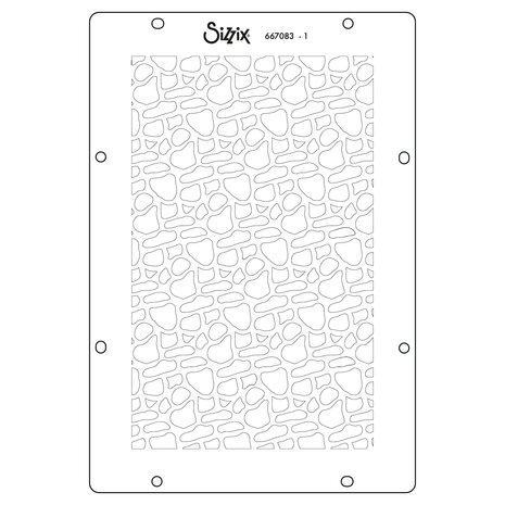 Sizzix PRE-ORDER Vicki Boutin A5 Stencils Background Textures (667083)