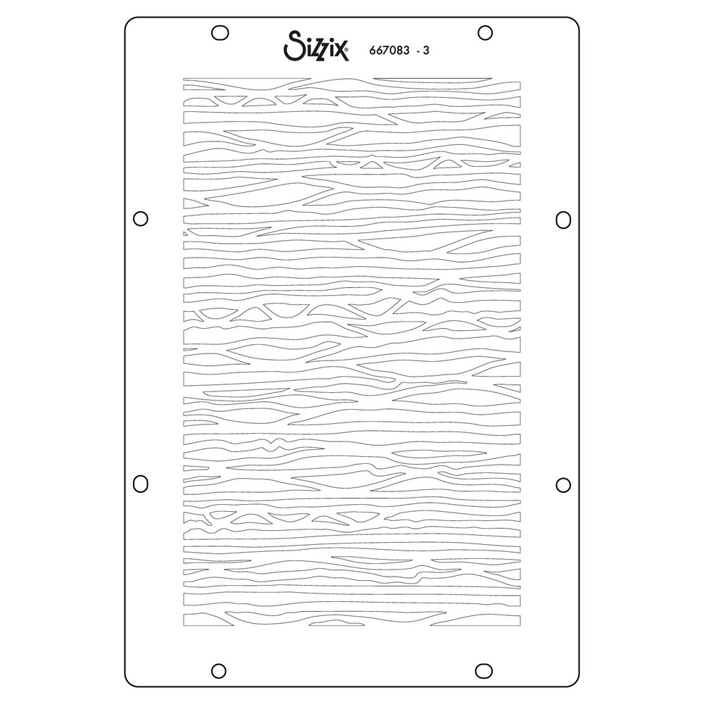Sizzix PRE-ORDER Vicki Boutin A5 Stencils Background Textures (667083)