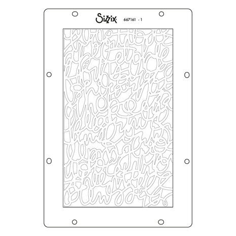 Sizzix PRE-ORDER Vicki Boutin A5 Stencils Words and Numbers (667161)