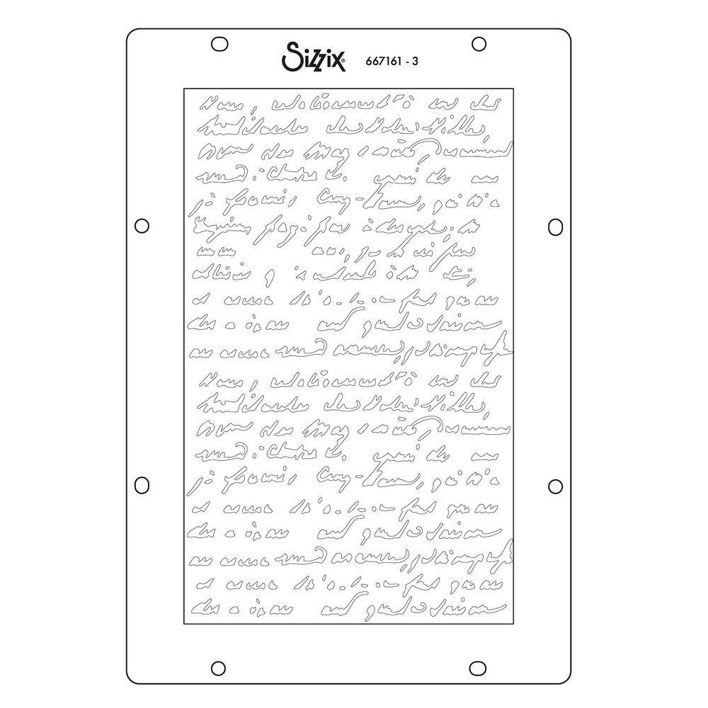 Sizzix PRE-ORDER Vicki Boutin A5 Stencils Words and Numbers (667161)