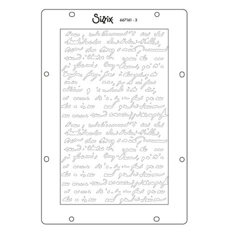 Sizzix PRE-ORDER Vicki Boutin A5 Stencils Words and Numbers (667161)