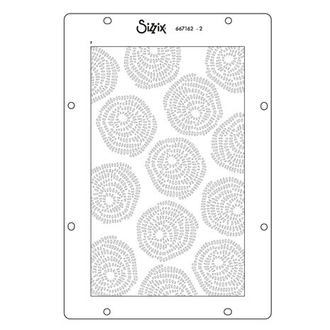 Sizzix PRE-ORDER Vicki Boutin A5 Stencils Stitched Florals (667162)