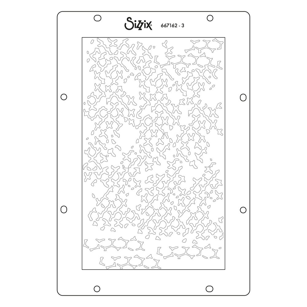 Sizzix PRE-ORDER Vicki Boutin A5 Stencils Stitched Florals (667162)