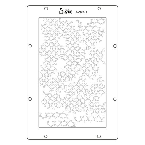 Sizzix PRE-ORDER Vicki Boutin A5 Stencils Stitched Florals (667162)