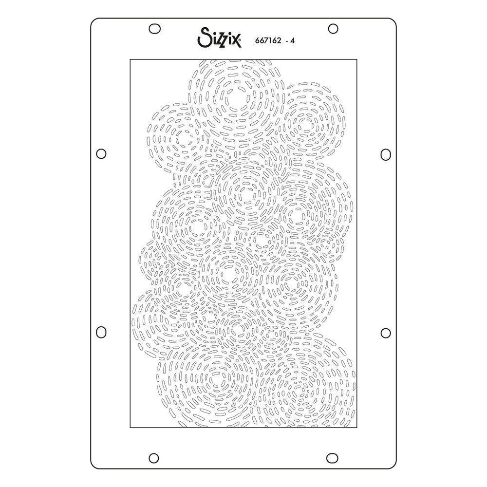 Sizzix PRE-ORDER Vicki Boutin A5 Stencils Stitched Florals (667162)