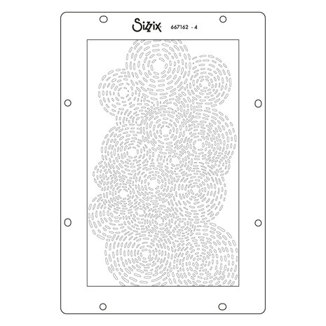 Sizzix PRE-ORDER Vicki Boutin A5 Stencils Stitched Florals (667162)