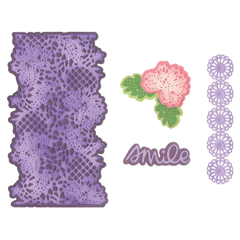 Sizzix PRE-ORDER Vicki Boutin Thinlits Die Set Lovely Lace (667165)