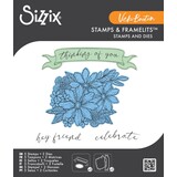 Sizzix Vicki Boutin Clear Stamps with Framelits Floral Bouquet (667082)