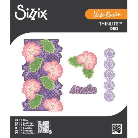 Sizzix PRE-ORDER Vicki Boutin Thinlits Die Set Lovely Lace (667165)