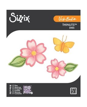 Sizzix PRE-ORDER Vicki Boutin Thinlits Die Set Stitched Floral (667164)