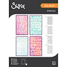 Sizzix PRE-ORDER Vicki Boutin A5 Stencils Words and Numbers (667161)
