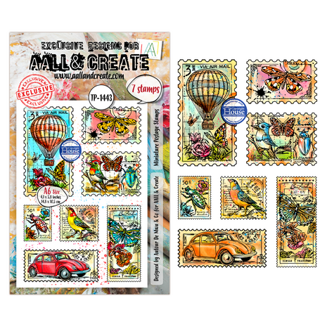 AALL and Create Clear Stamp Set A6 Miniature Postage Stamps (AALL-TP-1443)