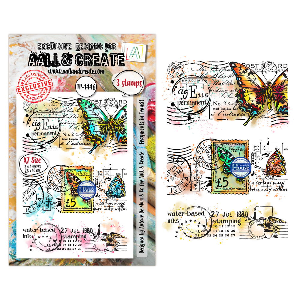 AALL and Create Clear Stamp Set A7 Fragments in Transit (AALL-TP-1246)