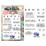 AALL and Create Clear Stamp Set A7 Postal Bits (AALL-TP-1380)