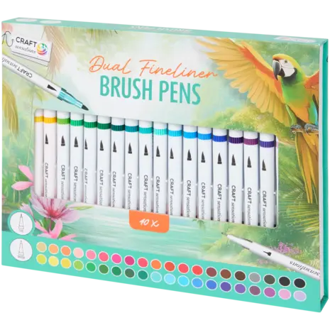 Craft Sensations 40 Dual Fineliner Brush Pens (3219060)