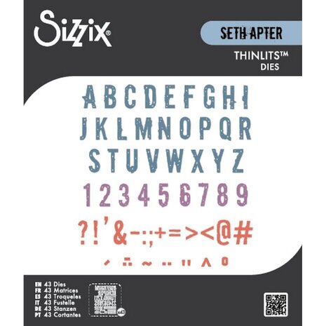 Sizzix Seth Apter Thinlits Die Set Typography (667050) Sizzix Seth Apter Thinlits Die Set Typography (667050)