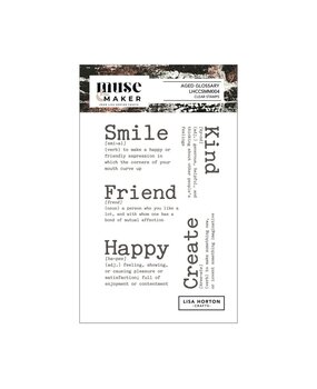 Lisa Horton Crafts Muse & Maker A6 Clear Stamp Set Aged Glossary (LHCCSMM004)