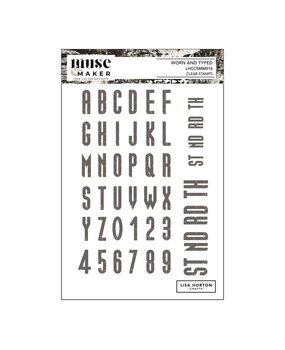 Lisa Horton Crafts Muse & Maker A5 Clear Stamp Set Worn and Typed (LHCCSMM016)