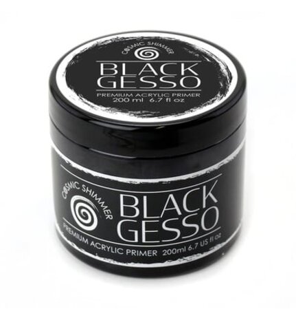 Cosmic Shimmer Black Gesso (200ml) (50-GS0002-200)
