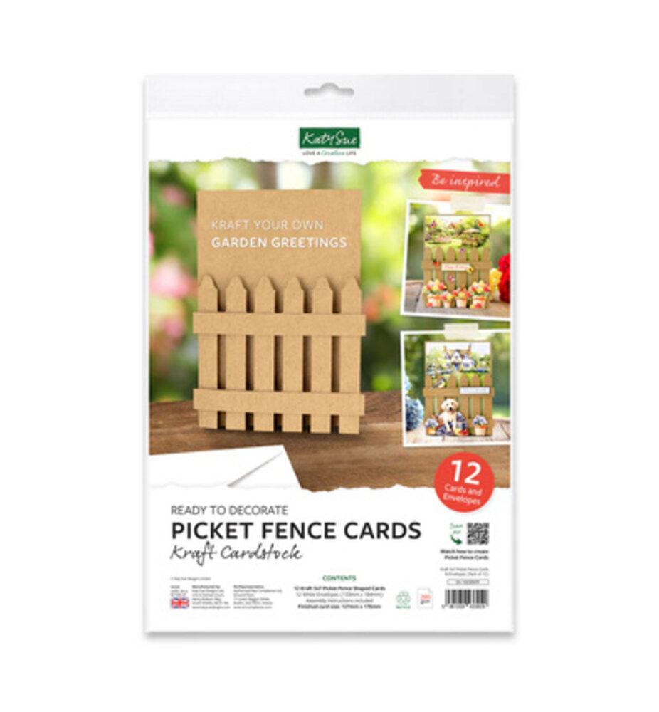 Katy Sue Kraft Picket Fence Cards & Envelopes (05-10030KPF)