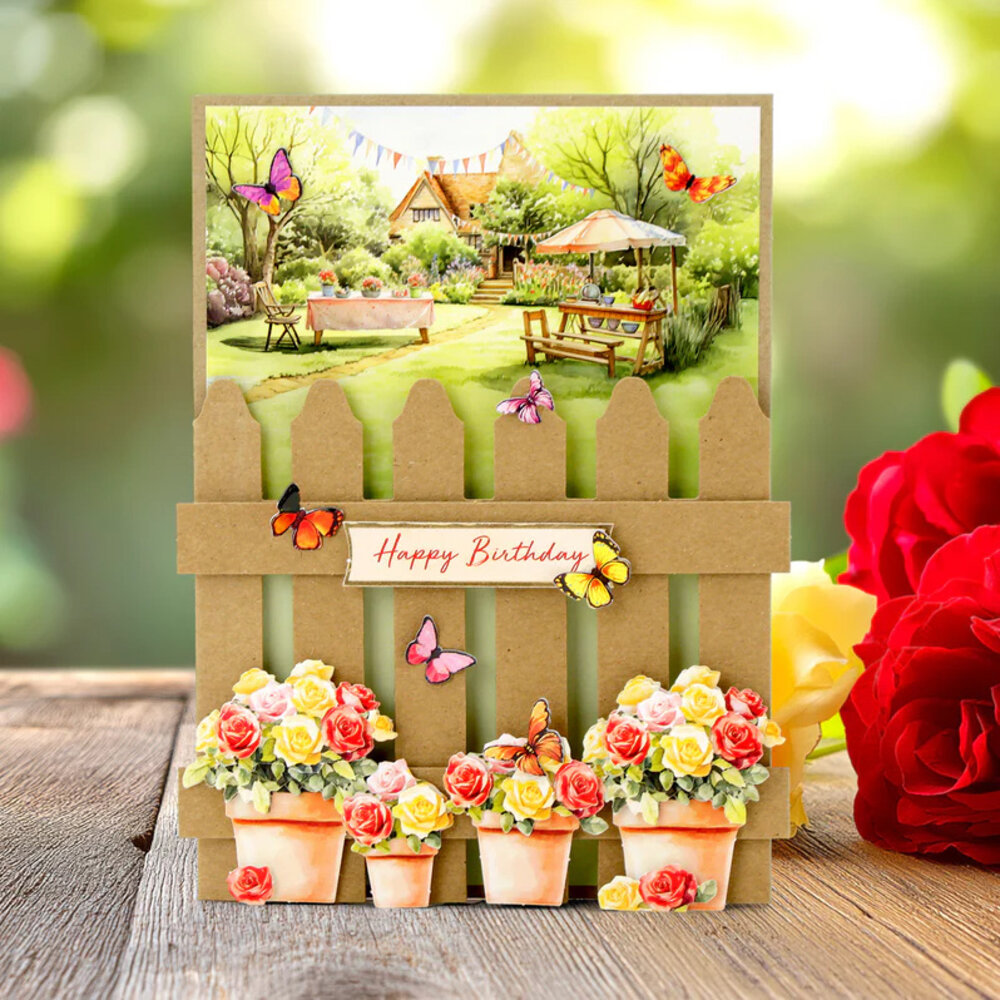 Katy Sue Kraft Picket Fence Cards & Envelopes (05-10030KPF)