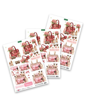 Katy Sue 3D Die-Cut Decoupage Blush & Bloom Beauty Bag (11-DCD751)