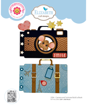 Elizabeth Craft Designs Destination Fun Dies Camera and Suitcase Build a Book (2354)