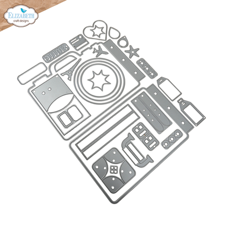 Elizabeth Craft Designs Destination Fun Dies Camera and Suitcase Build a Book (2354)