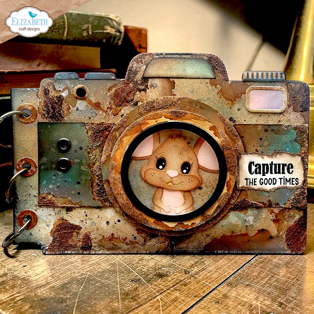 Elizabeth Craft Designs Destination Fun Dies Camera and Suitcase Build a Book (2354)