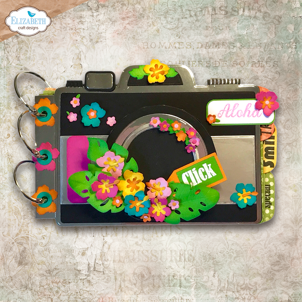 Elizabeth Craft Designs Destination Fun Dies Camera and Suitcase Build a Book (2354)