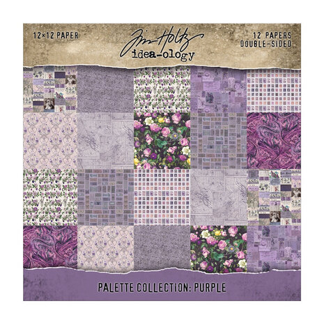 Idea-ology Tim Holtz Palette Collection 12x12 Inch Purple (TH94464) Idea-ology Tim Holtz Palette Collection 12x12 Inch Purple (TH94464)