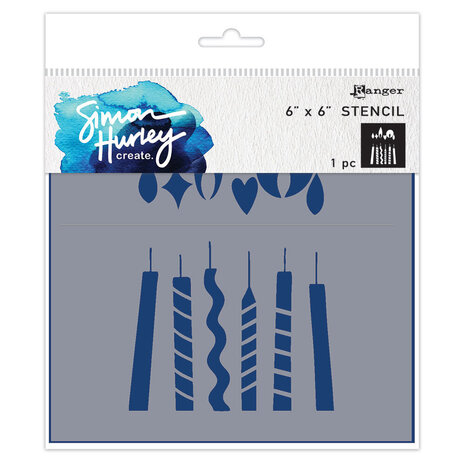 Simon Hurley Create PRE-ORDER Bold Candles 6x6 Inch Masking Stencil (HUS93954)