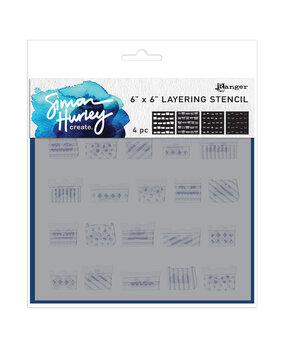 Simon Hurley Create PRE-ORDER Gifted 6x6 Inch Layering Stencils (HUS93626)