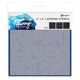 Simon Hurley Create Cue the Confetti 6x6 Inch Layering Stencils (HUS94043)