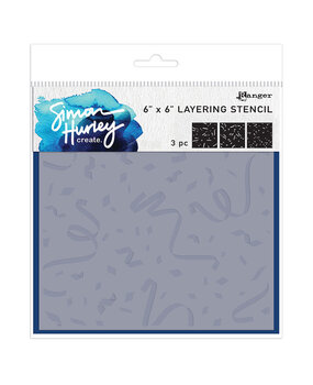 Simon Hurley Create Cue the Confetti 6x6 Inch Layering Stencils (HUS94043) Simon Hurley Create Cue the Confetti 6x6 Inch Layering Stencils (HUS94043)