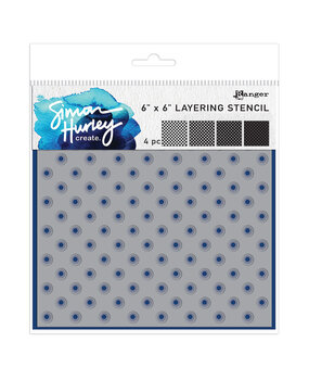 Simon Hurley Create Polka Dots 6x6 Inch Layering Stencils (HUS94159) Simon Hurley Create Polka Dots 6x6 Inch Layering Stencils (HUS94159)