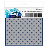 Simon Hurley Create PRE-ORDER Polka Dots 6x6 Inch Layering Stencils (HUS94159)