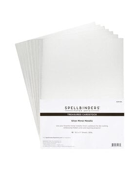 Spellbinders PRE-ORDER Treasured Cardstock 8.5x11 Inch Silver Mirror Metallic (SCSP-035)