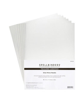Spellbinders Treasured Cardstock 8.5x11 Inch Silver Mirror Metallic (SCSP-035)