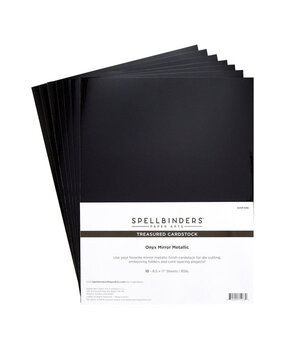 Spellbinders Treasured Cardstock 8.5x11 Inch Onyx Mirror Metallic (SCSP-036)