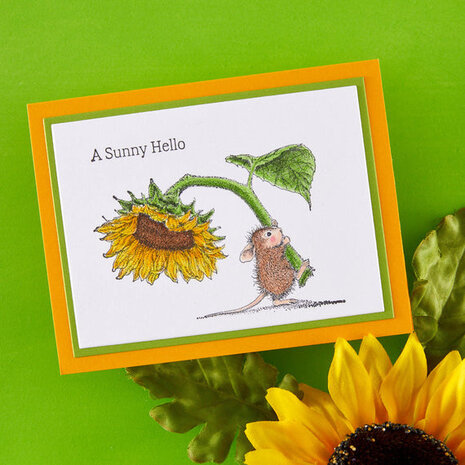 Spellbinders PRE-ORDER House-Mouse Designs Sunflower Walk Cling Rubber Stamp (RSC-071)