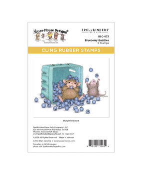 Spellbinders PRE-ORDER House-Mouse Designs Blueberry Buddies Cling Rubber Stamp (RSC-073)