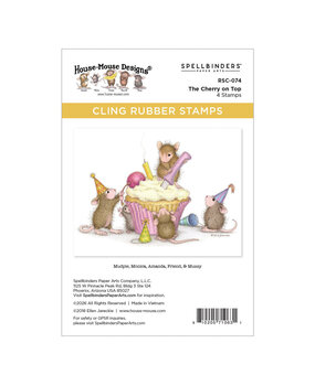 Spellbinders PRE-ORDER House-Mouse Designs The Cherry on Top Cling Rubber Stamp (RSC-074)
